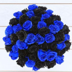 45 роз черные и синие